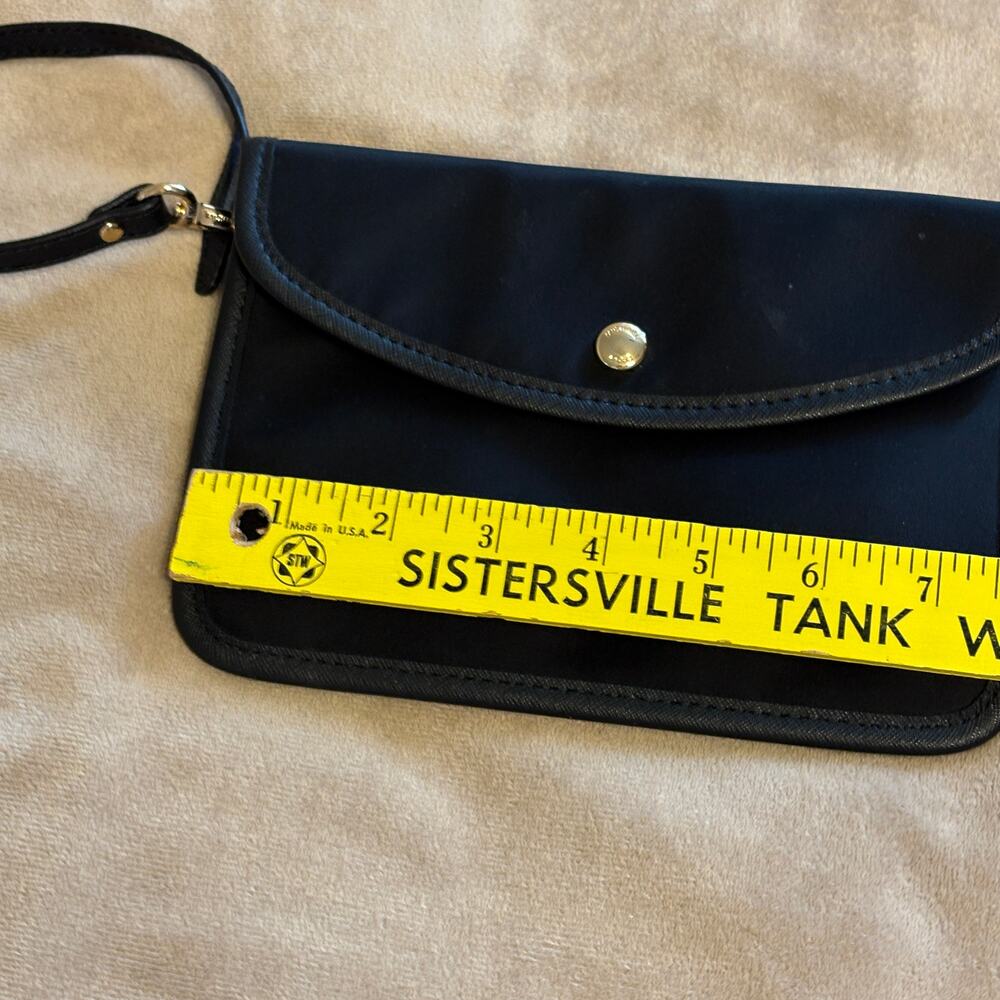 Michael Kors Wristlet Black Nylon Snap Envelope Pouch Purse Clutch - Picture 3 of 8